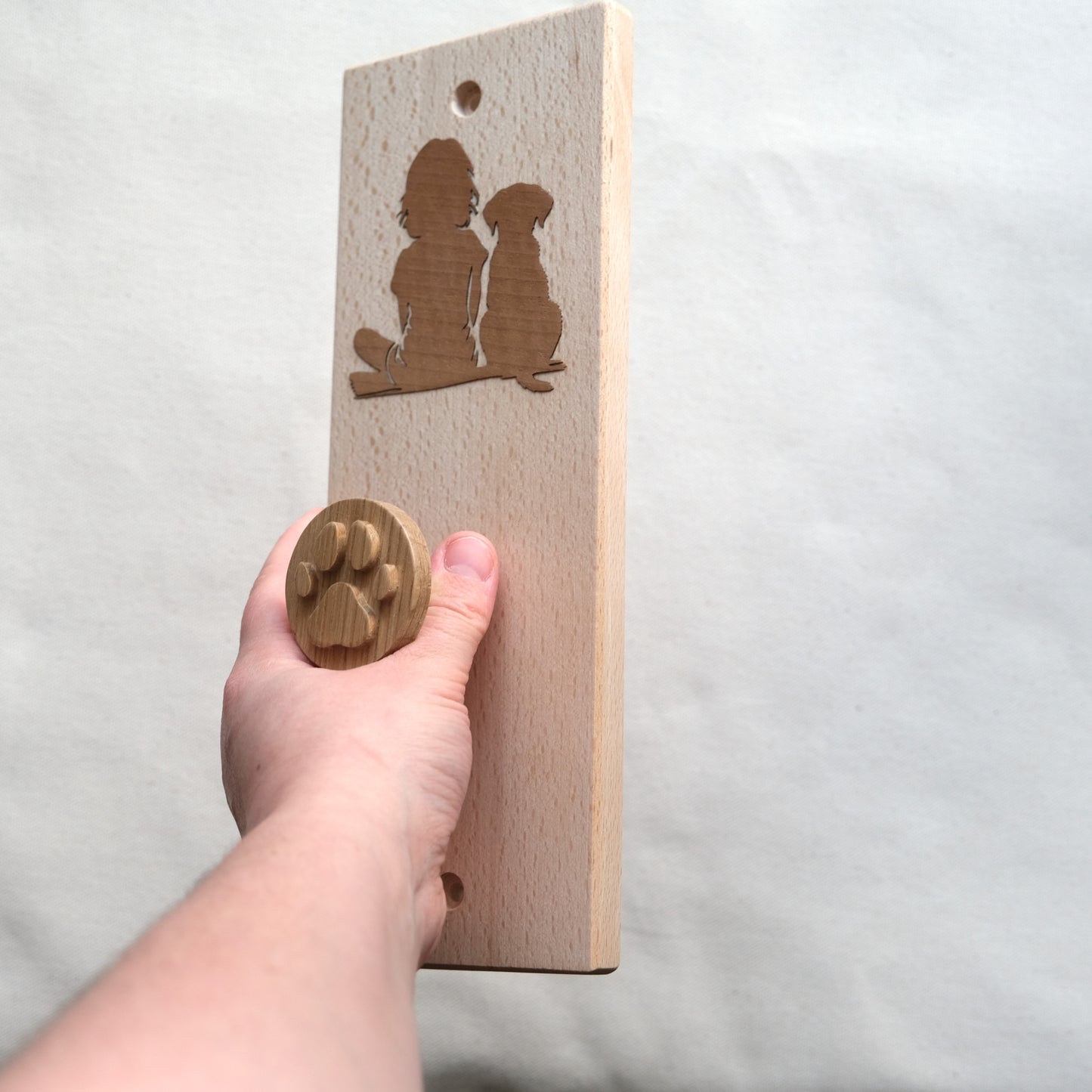 La Promeneuse - Porte laisse en bois