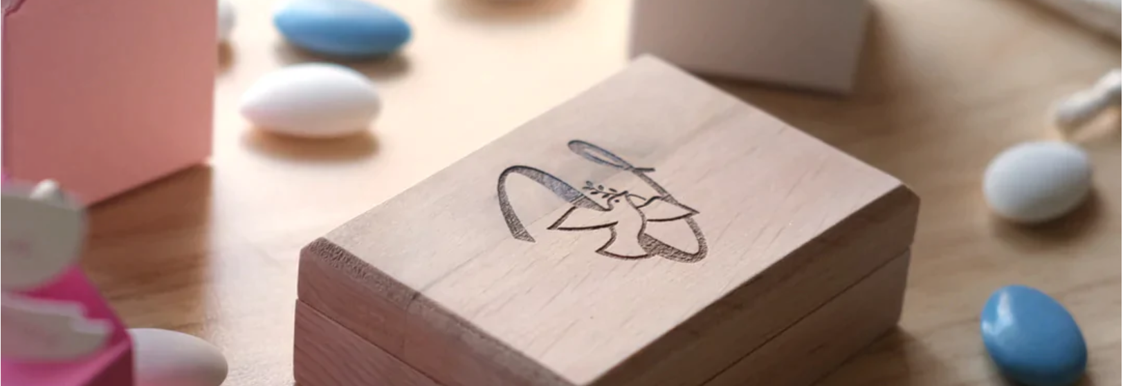 boite personnalisée en bois pour bijoux baptême