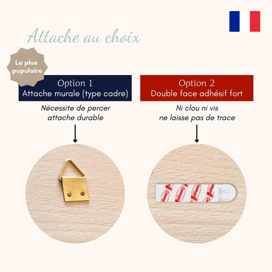 L'épuré - Plaque de porte personnalisée en bois de hêtre