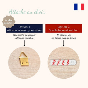 Le nid - Plaque de porte personnalisée en bois de Noyer