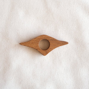 La littéraire - Bague de lecture en bois personnalisée